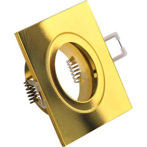 Spot encastrable carré doré GU10 FEBE Polux 323347