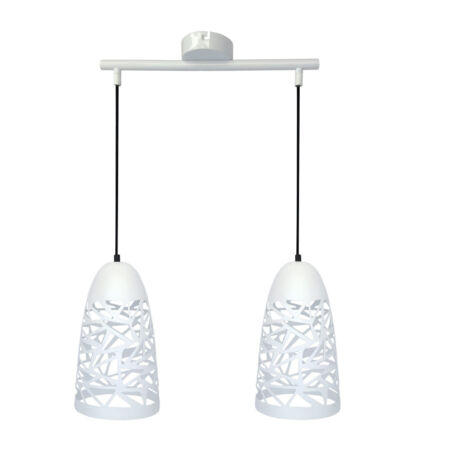 Suspension Candellux Sabrin loft métal blanc 2xE27 H120 (1/2)