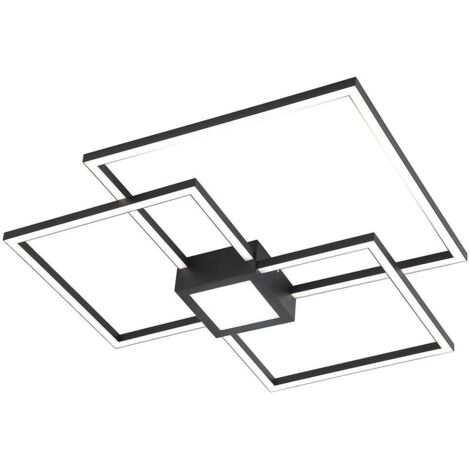 Plafonnier LED 38W 4000K dimmable noir Rabalux Thabita (1/4)