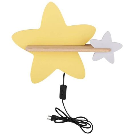 Applique Candellux STAR LED 5W 4000K bois acier jaune (1/3)
