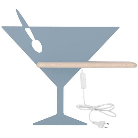 Applique murale Candellux Piccolo bleue bois LED 4W (1/4)