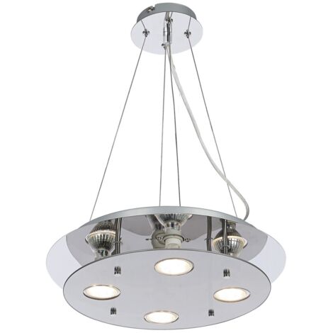 Suspension moderne Rabalux Naomi 4xGU10 fumé noir Ø30 (1/5)