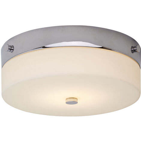 Plafonnier Tamar Elstead chrome poli verre 23,5cm GX53 (1/4)