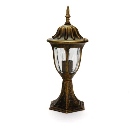 Lampadaire d'extérieur MILANO au design rétro en style campagnard H:43 cm E27 étanche IP43 - Or antique (1/5)