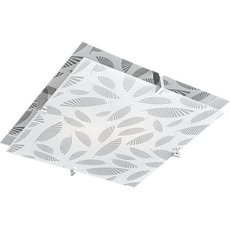 Plafonnier Candellux FIKUS 36x36 verre chromé 2xE27 (1/2)