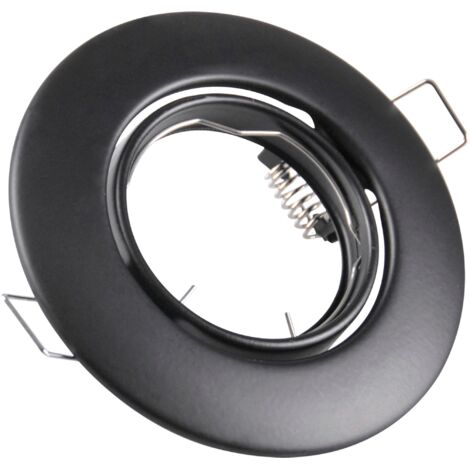 Spot encastré rond orientable noir MR16 Polux 306418 (1/4)