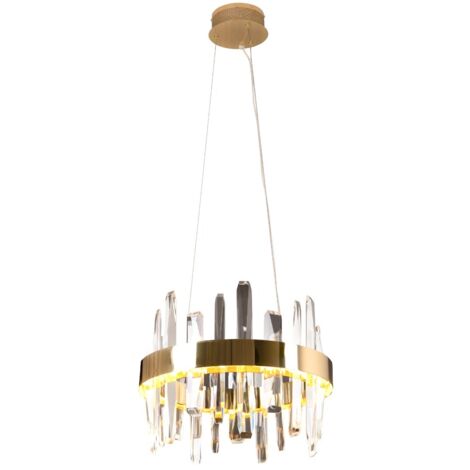 Suspension PRINCE dorée Ø40 cristal LED 21W Maxlight (1/2)