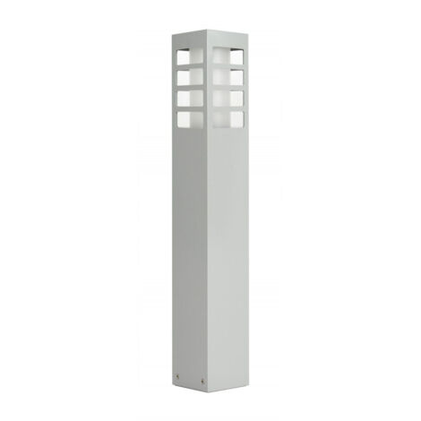 Borne jardin extérieur SU-MA RADO 50 cm E27 argent IP54 (1/4)