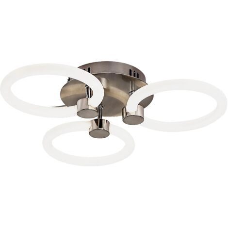 Plafonnier LED 21W dimmable télécommande chrome Rabalux (1/5)