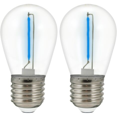 Lot 2 ampoules LED néon COB 36V E27 bleu Party Polux (1/5)