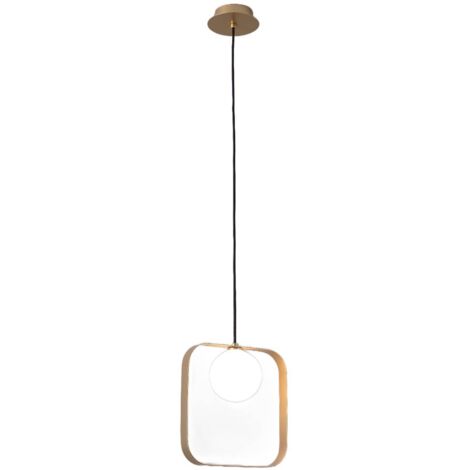 Suspension Candellux TULA laiton/verre blanc G9 réglable (1/2)