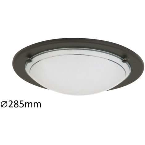 Plafonnier en verre 28,5 cm E27 1x60W noir rond Ufo 5103 Rabalux