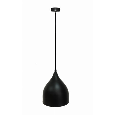 Suspension métal Candellux Ystad noire 1xE27 H90cm (1/2)