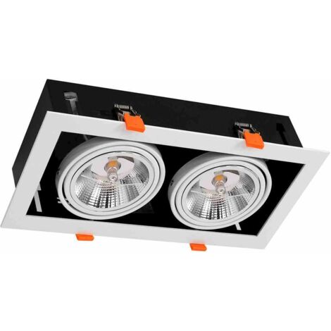 Luminaire encastré Plaza 2xGU10 AR111 Blanc (1/5)