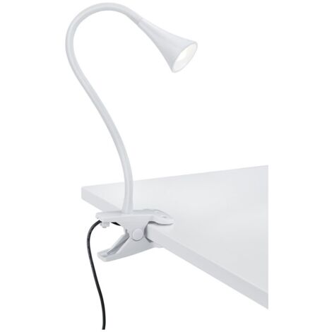 Lampe de Bureau Led Blanche à Clip Viper H35 cm Trio Lighting (1/3)