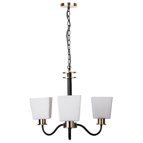 Lustre Schubert Candellux noir 3xE27 40W gradable IP20 (1/3)