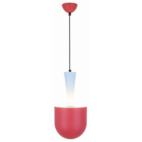 Suspension Candellux VISBY rouge métal Ø19 E27 H144 (1/2)