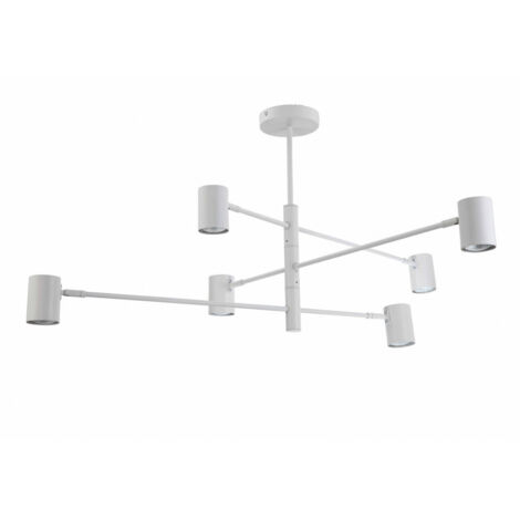 Suspension Snow métal blanche 6xGU10 Ø80 Light Prestige (1/5)