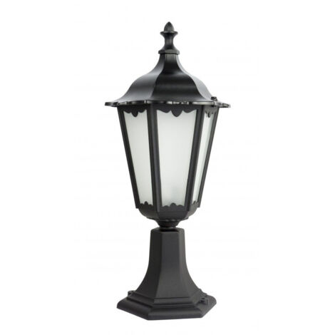 Lampe jardin sur pied SU-MA Retro 51cm E27 noire IP43 (1/5)