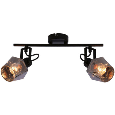 Lampe plafonnier-applique Candellux Randi noir 2xE14 (1/5)