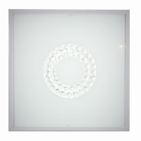 Plafonnier LED Candellux Lux 29x29 16W 6500K argent (1/2)