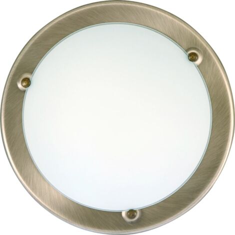 Plafonnier verre rond 28,5 cm E27 brun Rabalux Ufo 5203 (1/3)