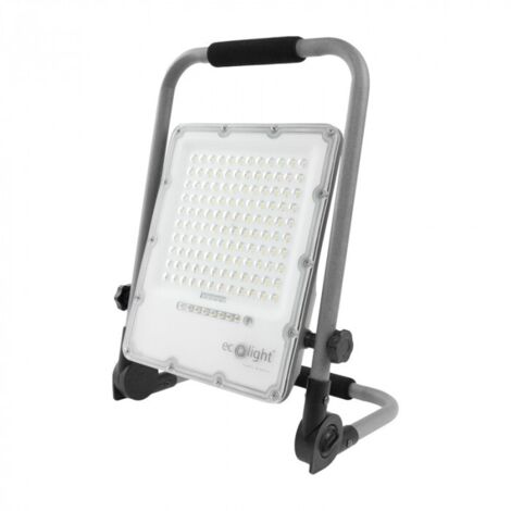 Projecteur de travail chantier atelier LED avec batterie 50W 1620lm 5000K IP65 Eco Light (1/5)
