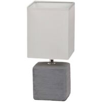 Lampe à poser ORLANDO blanc, cendre E14 40W IP20 Rabalux