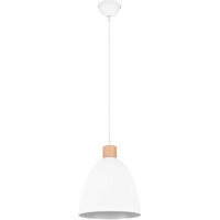 Suspension, Suspension ovale métal mat Jagger Blanc en Metal, TRIO