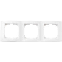 Cadre triple vertical - 3 postes - ABS blanc - 223x81mm - LOGI