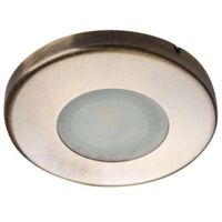 Plafonnier étanche encastré - Acier laiton mat - IP44 - Ø85mm