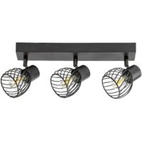 Spot barre plafond industriel noir 3xE14 Rabalux Aberama