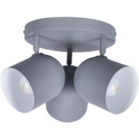 Plafonnier Candellux Azuro gris métal 3xE27 IP20 32cm