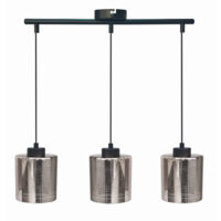 Suspension Candellux COX 33-53886 noire 3L verre chromé