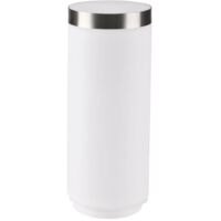 Globe tubulaire blanc 19cm – Anneau en aluminium satiné – Diffuseur lumineux pour luminaires LIVIA – Compatible applique et lampadaires