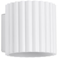Applique murale moderne blanche tube strié 10-cm G9