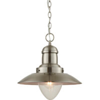 Suspension marine chaine nickel satiné E27 Endon Mendip
