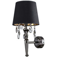 Applique murale Vigo tissu noir/or E14 Light Prestige