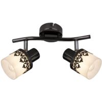 Plafonnier vintage 2xE14 noir/blanc Lacey Rabalux 27cm