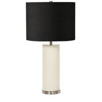 Lampe de table Ripple porcelaine blanc/noir 65cm E27 Elstead