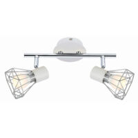 Plafonnier Candellux Verve 92-61348 blanc chrome 2xE14