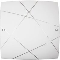 éclairage de plafond verre métallique Phaedra blanc B: 40cm H: 40cm