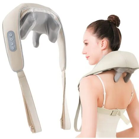 Massageur électrique 6D avec fonction chauffante pour nuque, dos, épaules, bas du dos, jambes et pieds