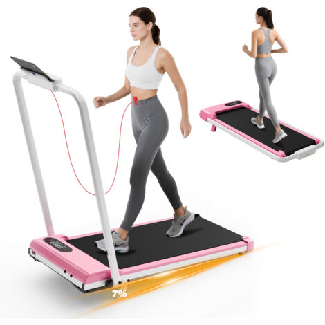 Wowttrelax – Tapis de course pliable 1 à 8 km/h – Moteur 1400W – Écran LED – Aucun assemblage requis – Poids max 120 kg