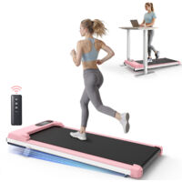 Wowttrelax – Tapis de course portable 2,5 HP – Ultra silencieux – Vitesse 0,6 à 6,2 MPH – Capacité 136 kg – Écran LED multifonction – Télécommande incluse