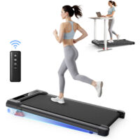 Wowttrelax – Tapis de course pliable 3 en 1 – Moteur silencieux 3 CV – Inclinaison jusqu'à 8 % – Vitesse 1 à 10 km/h – Amortissement silicone 8 points