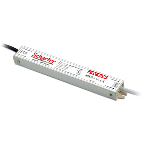 Transformateur LED 220V 24V étanche 45W IP67 1.875A universel Scharfer SCH-45-24