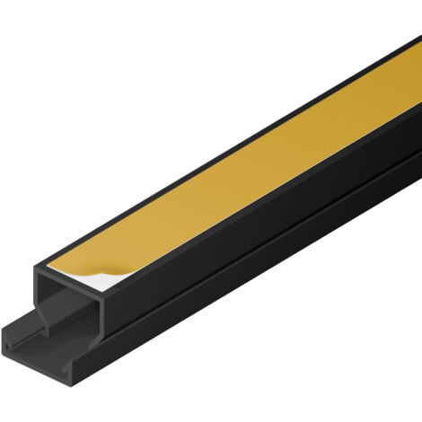 Edo Solutions – Goulotte électrique auto-adhésive 15mm x 10mm – Longueur 2m – PVC anthracite – Installation facile et rapide - EDO777760