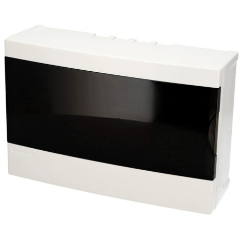 Tableau électrique en saillie 12 modules (1x12) blanc porte fumée EDO777844 EDO Technic (1/5)