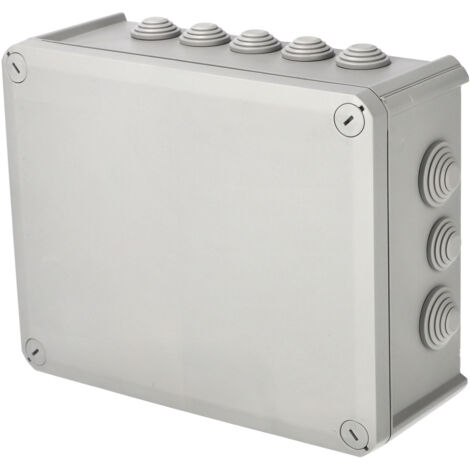 Edo Solutions – Boîte de dérivation étanche en saillie – Dimensions 240×190×95 mm – Indice de protection IP66 – 16 entrées – Polypropylène gris